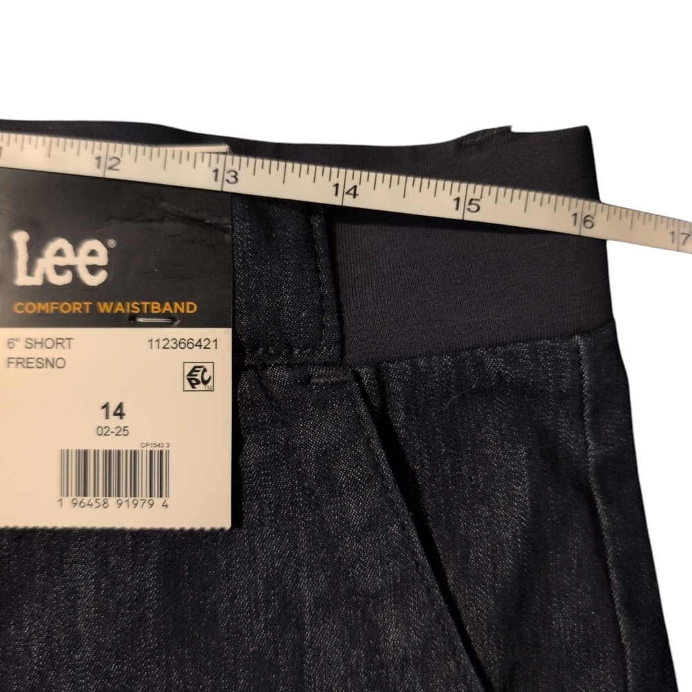Nwt Lee Comfort Waistband Women's Fresno Denim 6" Short Stretch 14 - Picture 7 of 8